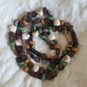 🆕️Handmade Wood and Shells Meditation Necklace/Bracelet